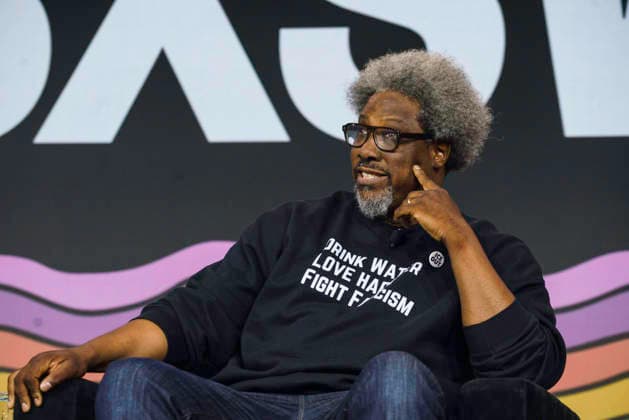 March 18, 2026: Austin, Texas. W. Kamau Bell, left, and Jane Fonda take part in the keynote Say It Louder: Artists, Activism & the First Amendment at the SXSW Conference. - ZUMAda1_ 20260318_zap_da1_003 Copyright: xSandraxDahdahx