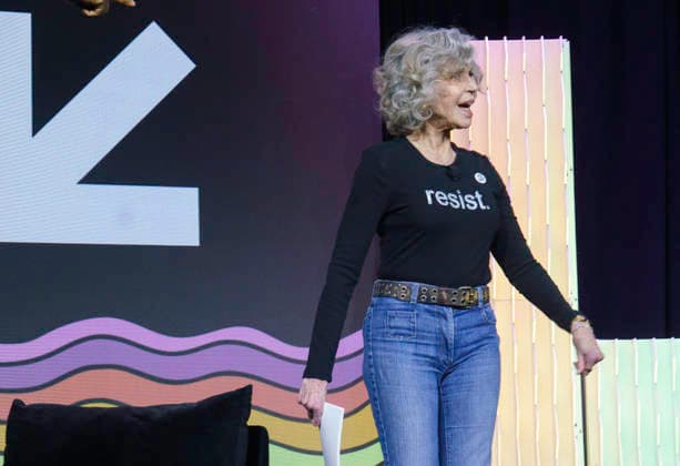 March 18, 2026: Austin, Texas. Jane Fonda take part in the keynote Say It Louder: Artists, Activism & the First Amendment at the SXSW Conference. - ZUMAda1_ 20260318_zap_da1_009 Copyright: xSandraxDahdahx