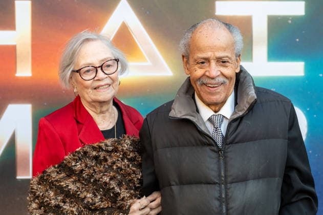 Project Hail Mary New York Premiere, New York, USA - 18 Mar 2026 (L-R) Barbara Dwight and Ed Dwight attend Project Hail Mary New York premiere at Lincoln Center on March 18, 2026 in New York City. New York United States Copyright: xRonxAdarx xSOPAxImagesx _radar_phm_20260318_21198