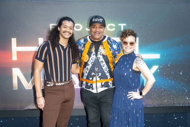 March 18, 2026, New York, United States: (L-R) Travis Tyson, Neil deGrasse Tyson and Miranda Tyson attend Project Hail Mary New York premiere at Lincoln Center on March 18, 2026 in New York City. New York United States - ZUMAs197 20260318_aaa_s197_209 Copyright: xRonxAdarx