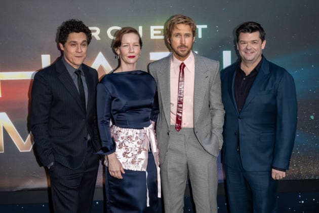 March 18, 2026, New York, United States: (L-R) Phil Lord, Sandra Hüller, Ryan Gosling and Chris Miller attend Project Hail Mary New York premiere at Lincoln Center on March 18, 2026 in New York City. New York United States - ZUMAs197 20260318_aaa_s197_268 Copyright: xRonxAdarx