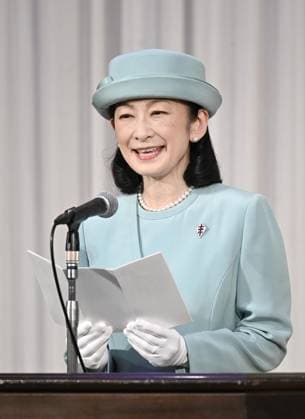 Japan Crown Princess Kiko at anti-tuberculosis event Japan s Crown Princess Kiko delivers a speech at an anti-tuberculosis event on March 18, 2026, in Matsuyama in Ehime Prefecture, western Japan.  A14AA0005398160P