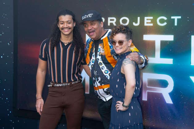 Travis Tyson, Neil deGrasse Tyson und Miranda Tyson bei der Premiere des Kinofilms Project Hail Mary Der Astronaut im Lincoln Center. New York, 18.03.2026