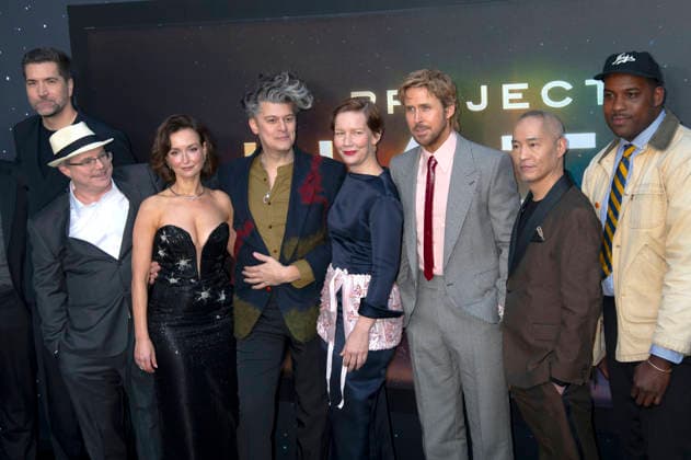 Drew Goddard, Andy Weir, Milana Vayntrub, James Ortiz, Sandra Hüller, Ryan Gosling, Ken Leung und Lionel Boyce bei der Premiere des Kinofilms Project Hail Mary Der Astronaut im Lincoln Center. New York, 18.03.2026