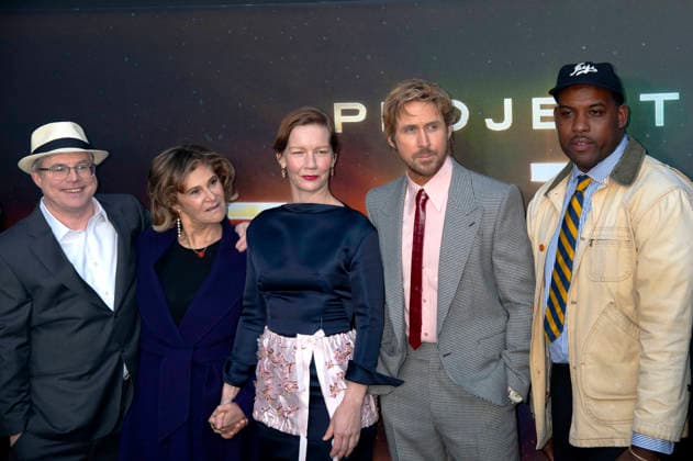Andy Weir, Amy Pascal, Sandra Hüller, Ryan Gosling und Lionel Boyce bei der Premiere des Kinofilms Project Hail Mary Der Astronaut im Lincoln Center. New York, 18.03.2026
