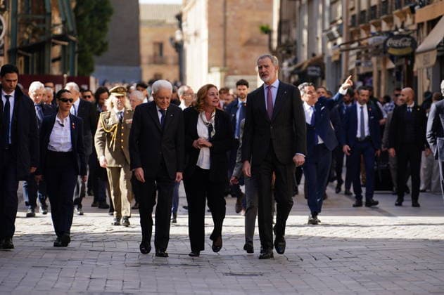 King Felipe VI presides over the investiture of Sergio Mattarella as doctor honoris causa in Salamanca King Felipe VI presides over the investiture of the President of the Italian Republic, Sergio Mattarella i , as doctor honoris causa by the University of Salamanca, on March 19, 2026, in Salamanca, Castilla y León Spain The investiture is celebrated in the Paraninfo of the University of Salamanca, This honorary doctorate recognizes Mattarellas legal and political career and his defense of humanism, Europeanism and culture as the basis of democracy 19 MARCH 2026 Manuel Á Salamanca Salamanca Salamanca Spain  Copyright: xManuelxÃngelxLayax 7379452