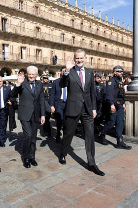 March 19, 2026, Salamanca, Rome, Spain: President of the Republic Sergio Mattarella with His Majesty the King of Spain, Felipe VI, in the historic center of the city of Salamanca. Salamanca, Spain 19 March 2026 Salamanca Spain  - ZUMAa289 20260319_zia_a289_005 Copyright: xFrancescoxAmmendolax