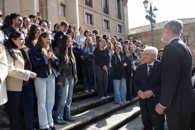 March 19, 2026, Salamanca, Rome, Spain: President of the Republic Sergio Mattarella with His Majesty the King of Spain, Felipe VI, in the historic center of the city of Salamanca. Salamanca, Spain 19 March 2026 Salamanca Spain  - ZUMAa289 20260319_zia_a289_007 Copyright: xFrancescoxAmmendolax