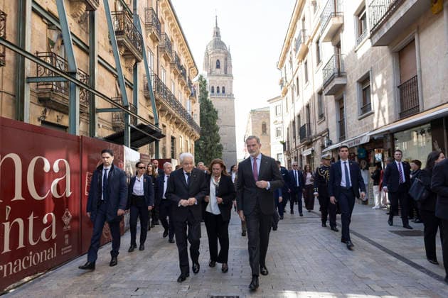 March 19, 2026, Salamanca, Rome, Spain: President of the Republic Sergio Mattarella with His Majesty the King of Spain, Felipe VI, in the historic center of the city of Salamanca. Salamanca, Spain 19 March 2026 Salamanca Spain  - ZUMAa289 20260319_zia_a289_008 Copyright: xFrancescoxAmmendolax