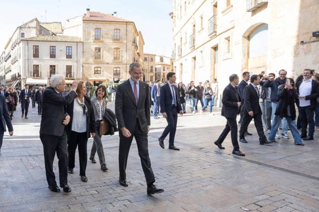 March 19, 2026, Salamanca, Rome, Spain: President of the Republic Sergio Mattarella with His Majesty the King of Spain, Felipe VI, in the historic center of the city of Salamanca. Salamanca, Spain 19 March 2026 Salamanca Spain  - ZUMAa289 20260319_zia_a289_009 Copyright: xFrancescoxAmmendolax