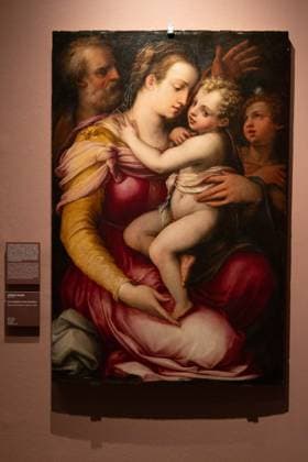 Holy Family with the Infant Saint John by Giorgio Vasari, on display in the exhibition Vasari and Rome at Palazzo Caffarelli in Rome.  Copyright: xMatteoxNardonex xipa-agency.netx xMatteoxNardonex IPA_Agency_IPA73121731