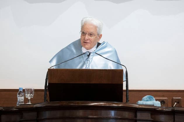 March 19, 2026, Salamanca, Rome, Spain: President of the Republic Sergio Mattarella at the award ceremony for the academic honor of Doctor Honoris Causa conferred by the University of Salamanca. Salamanca, Spain 19 March 2026 Salamanca Spain  - ZUMAa289 20260319_zia_a289_074 Copyright: xFrancescoxAmmendolax