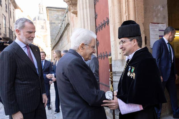 March 19, 2026, Salamanca, Rome, Spain: President of the Republic Sergio Mattarella with His Majesty the King of Spain, Felipe VI, at the University of Salamanca, on the occasion of the award ceremony of the academic honor of Doctor Honoris Causa. Salamanca, Spain 19 March 2026 Salamanca Spain  - ZUMAa289 20260319_zia_a289_077 Copyright: xFrancescoxAmmendolax