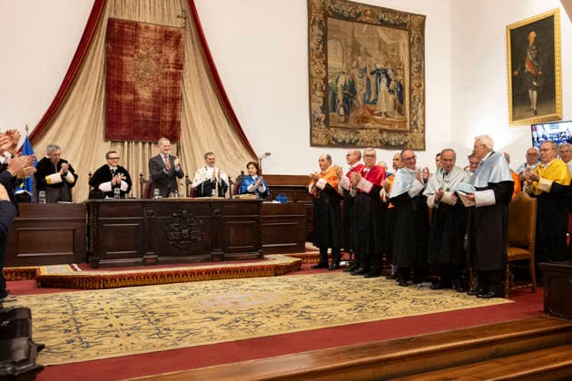March 19, 2026, Salamanca, Rome, Spain: President of the Republic Sergio Mattarella with His Majesty the King of Spain, Felipe VI, at the University of Salamanca, on the occasion of the award ceremony of the academic honor of Doctor Honoris Causa. Salamanca, March 19, 2026 Salamanca Spain  - ZUMAa289 20260319_zia_a289_127 Copyright: xAmmendolaxPressxOfficex