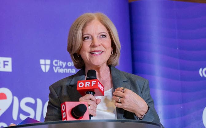 20260319 ESC Medienupdate WIEN, OESTERREICH - 19. MAERZ: Journalistin, ORF-Fernsehmoderatorin, Radiodirektorin und ORF-Interims-Generaldirektorin Thurnher waehrend des Mediengespraechs anlaesslich eines ORF Updates zum 70. Eurovision Song Contest vom 12. bis zum 16. Mai 2026 in Wien im Foyer der Halle F der Wiener Stadthalle am 19. Maerz 2026 in Wien, Oesterreich. 260319_SEPA_17_014 Copyright: xIsabellexOuvrardx SEPAxMedia