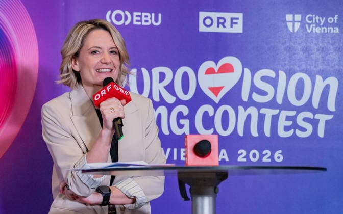 20260319 ESC Medienupdate WIEN, OESTERREICH - 19. MAERZ: ORF Fernseh-Programmdirektorin Stefanie Groiss-Horowitz waehrend des Mediengespraechs anlaesslich eines ORF Updates zum 70. Eurovision Song Contest vom 12. bis zum 16. Mai 2026 in Wien im Foyer der Halle F der Wiener Stadthalle am 19. Maerz 2026 in Wien, Oesterreich. 260319_SEPA_17_029 Copyright: xIsabellexOuvrardx SEPAxMedia