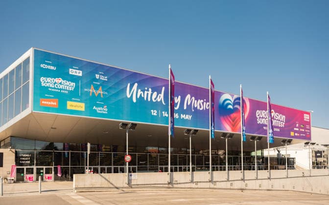 20260319 ESC Medienupdate WIEN, OESTERREICH - 19. MAERZ: Sujet - Symbolbild - Austragungsort - Mediengespraech anlaesslich eines ORF Updates zum 70. Eurovision Song Contest vom 12. bis zum 16. Mai 2026 in Wien im Foyer der Halle F der Wiener Stadthalle am 19. Maerz 2026 in Wien, Oesterreich. 260319_SEPA_17_050 Copyright: xIsabellexOuvrardx SEPAxMedia