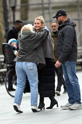**VIDEO AVAILABLE** Cameron Diaz is spotted filming on the set of Stephen Merchants so far untitled rom-com in New York City Featuring: Cameron Diaz Where: New York City, New York, United States When: 19 Mar 2026 Credit: Elder Ordonez INSTARimages EDITORIAL USE ONLY. NOT FOR USE BY NEWSPAPERS BASED IN THE UK. Copyright: xx instar55566703
