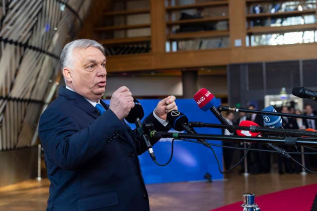 Viktor Orban. EU leaders are meeting in Brussels for a two-day summit to discuss soaring energy prices and ways to tackle them, against the backdrop of the conflict between the United States and Iran. - 19 03 2026 - Belgium Brussels -  NicolasxLandemardx xLexPictorium LePictorium_0330164