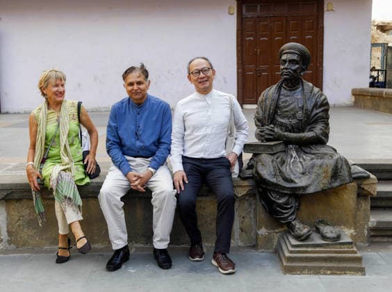 International Council on Monument and Site (ICOMOS, Expert) Elizabeth Vines with UNESCO Expert Roland Lin assess the conservation projects in the walled city Ahmedabad, Mar 19 (ANI): International Council on Monument and Site (ICOMOS, Expert) Elizabeth Vines with UNESCO Expert Roland Lin assess the conservation projects in the walled city, in Ahmedabad on Thursday. Ahmedabad Gujarat India Copyright: xANIx ANI_20260319182