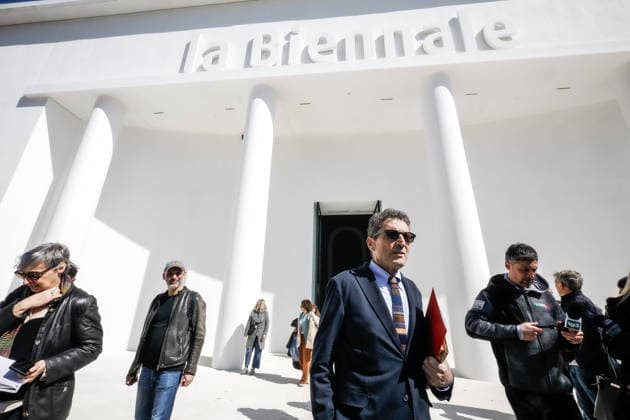 March 19, 2026, Venice, Rome, Italy: Presentation of the completely renovated Central Pavilion at the Giardini della Biennale. Biennale President Pietrangelo Buttafuoco Venice, March 19, 2026 Venice Italy  - ZUMAa289 20260319_zia_a289_150 Copyright: xMircoxToniolox