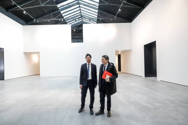 March 19, 2026, Venice, Rome, Italy: Presentation of the completely renovated Central Pavilion at the Giardini della Biennale. Veneto Region President Alberto Stefani with Biennale President Pietrangelo Buttafuoco. Venice, March 19, 2026 Venice Italy  - ZUMAa289 20260319_zia_a289_152 Copyright: xMircoxToniolox