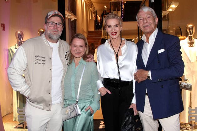 Brian Bojsen, Nova Meierhenrich, Grit Weiss und Jo Groebel beim Riani Store Opening am 19.03.2026 in Hamburg Riani Store Opening in Hamburg