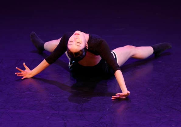 Inyoung Cho of South Korea competes in the Contemporary Seniors and Duets section at the Valentina Kozlova International Ballet Competition as part of their Independent Works Series at New York Live Arts on Thursday, March 19, 2026 in New York City.  NYP20260319104 JohnxAngelillo