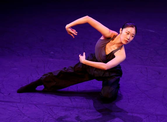 Jeeyooo Park of South Korea competes in the Contemporary Seniors and Duets section at the Valentina Kozlova International Ballet Competition as part of their Independent Works Series at New York Live Arts on Thursday, March 19, 2026 in New York City.  NYP202603191051 JohnxAngelillo