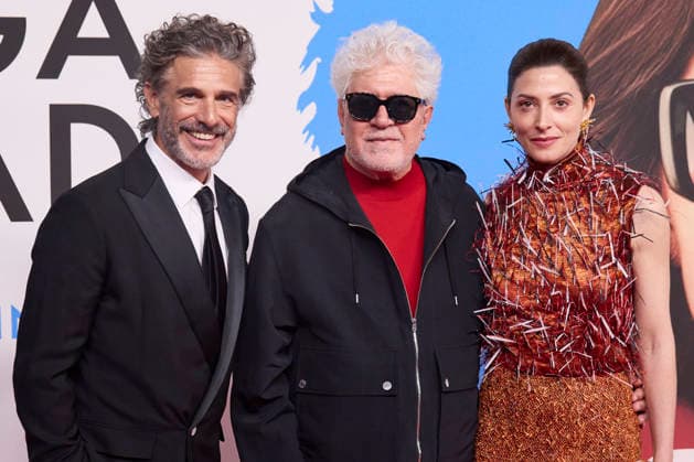 March 19, 2026, Madrid, Madrid, Spain: LEONARDO SBARAGLIA, BoÂRBARA LENNIE AND PEDRO ALMODOVAR attend the Amarga Navidad (Bitter Christmas) premiere Madrid Spain  - ZUMAc260 20260319_zep_c260_027 Copyright: xMikexChicorrox