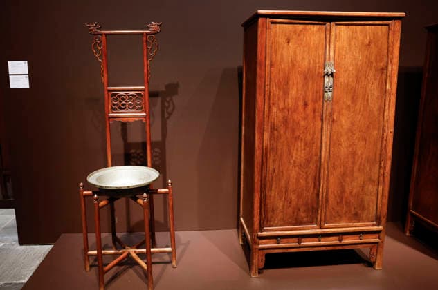 A rare huanghuali washbasin stand (Mianpenjia), Qing dynasty, 18th century is on display along with other highlights from Sotheby s Inaugural Asian Art Sales on display at The Breuer Building on Thursday, March 19, 2026 in New York City.  NYP20260302123 JOHNxANGELILLO