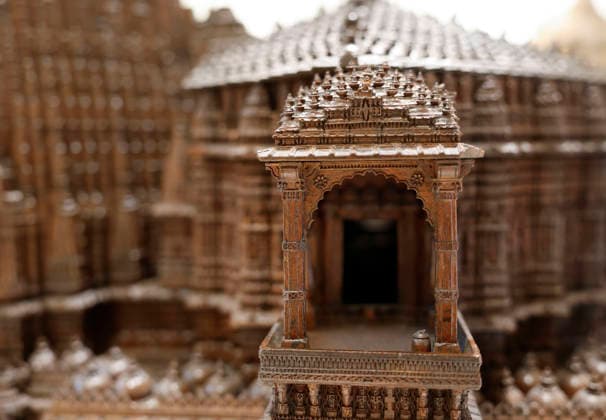 A rare teak model of a Jain temple, India, 19th century is on display along with other highlights from Sotheby s Inaugural Asian Art Sales on display at The Breuer Building on Thursday, March 19, 2026 in New York City.  NYP20260302128 JOHNxANGELILLO