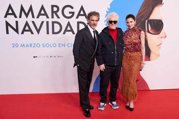 March 19, 2026, Madrid, Madrid, Spain: LEONARDO SBARAGLIA, BoÂRBARA LENNIE AND PEDRO ALMODOVAR attend the Amarga Navidad (Bitter Christmas) premiere Madrid Spain  - ZUMAc260 20260319_zep_c260_038 Copyright: xMikexChicorrox