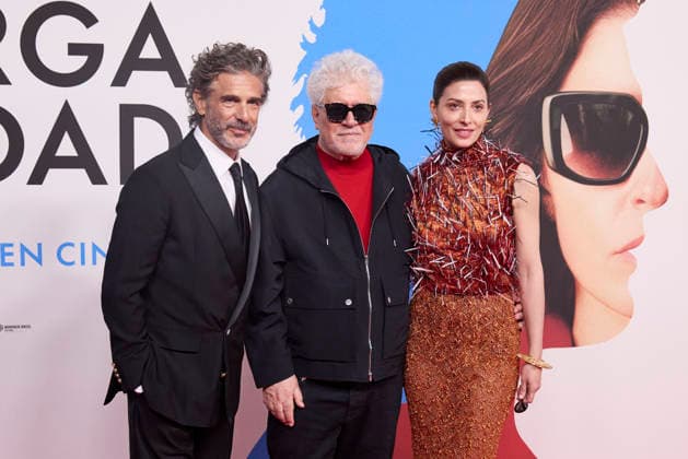 March 19, 2026, Madrid, Madrid, Spain: LEONARDO SBARAGLIA, BoÂRBARA LENNIE AND PEDRO ALMODOVAR attend the Amarga Navidad (Bitter Christmas) premiere Madrid Spain - ZUMAc260 20260319_zep_c260_030 Copyright: xMikexChicorrox