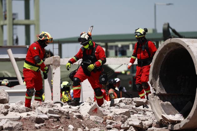 Military exercise under the Kukulcan security plan for the 2026 FIFA World Cup in Mexico ZUMPANGO, MEXICO - MARCH 19: Members of the Mexican Army conduct operations during the Ollamani military exercise, at the Santa Lucia Air Force base, in Zumpango, Mexico on March 19, 2026. According to Mexican authorities, the exercise is part of interagency security coordination under the Kukulcan security plan for the 2026 FIFA World Cup, involving technical groups set up by a high-level committee on disarmament, terrorism and international security. Daniel Cardenas Anadolu Zumpango Mexico. Editorial use only. Please get in touch for any other usage.  Copyright: x2026xAnadoluxDanielxCardenasx