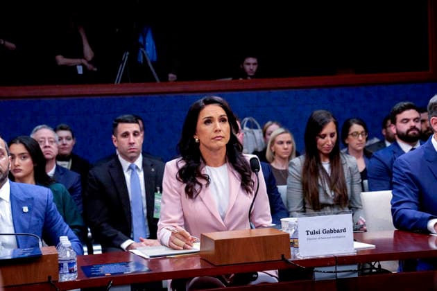 March 19, 2026, Washington, District Of Columbia, USA: Tulsi Gabbard, Director of National Intelligence (DNI) testifies before the United States House Select Committee on Intelligence hearing on the Ã¢â‚¬Ëœ2026 Annual Worldwide Threats AssessmentÃ¢â‚¬â ¢ in the US Capitol in Washington, DC, USA, on Thursday, March 19, 2026 Washington USA  - ZUMAs152 20260319_faa_s152_104 Copyright: xAndrewxThomasx