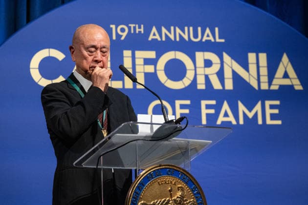 March 19, 2026, Sacramento, Ca, USA: World-renowned sushi chef and restaurateur Nobu Matsuhisa delivers his acceptance speech during the induction of the 19th class to the California Hall of Fame at the California Museum on Thursday, March 19, 2026, in Sacramento. Sacramento USA - ZUMAj89_ 20260319_zaf_j89_026 Copyright: xPaulxKitagakixJr.x