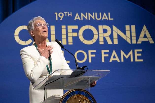 March 19, 2026, Sacramento, Ca, USA: Actress Jamie Lee Curtis honors her family and friends during the induction of the 19th class to the California Hall of Fame at the California Museum on Thursday, March 19, 2026, in Sacramento. Sacramento USA - ZUMAj89_ 20260319_zaf_j89_036 Copyright: xPaulxKitagakixJr.x