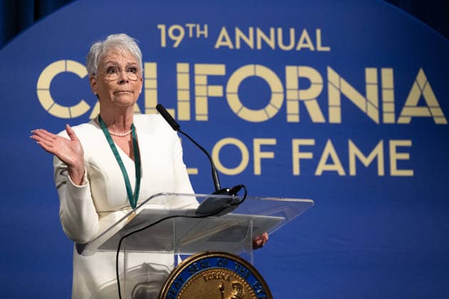 March 19, 2026, Sacramento, Ca, USA: Actress Jamie Lee Curtis delivers her acceptance speech during the induction of the 19th class to the California Hall of Fame at the California Museum on Thursday, March 19, 2026, in Sacramento. Sacramento USA - ZUMAj89_ 20260319_zaf_j89_038 Copyright: xPaulxKitagakixJr.x