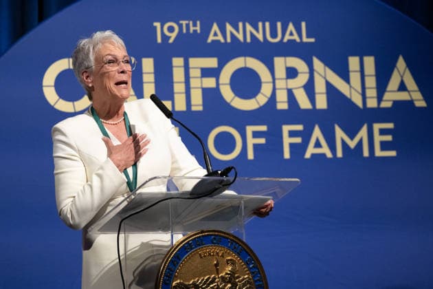 March 19, 2026, Sacramento, Ca, USA: Actress Jamie Lee Curtis delivers her acceptance speech during the induction of the 19th class to the California Hall of Fame at the California Museum on Thursday, March 19, 2026, in Sacramento. Sacramento USA - ZUMAj89_ 20260319_zaf_j89_042 Copyright: xPaulxKitagakixJr.x