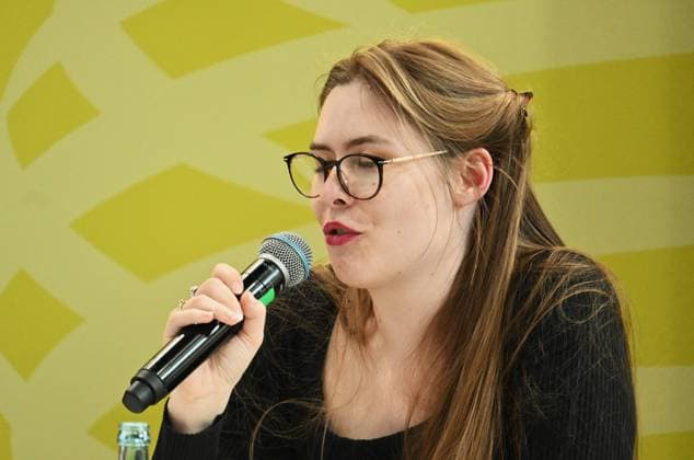 Leipziger Buchmesse, Book Fair Leipzig, Sachsen - vom 19.03. bis 22.03.2026. Erster Messetag. Julia van Steijn, Buch Influencer - im Talk