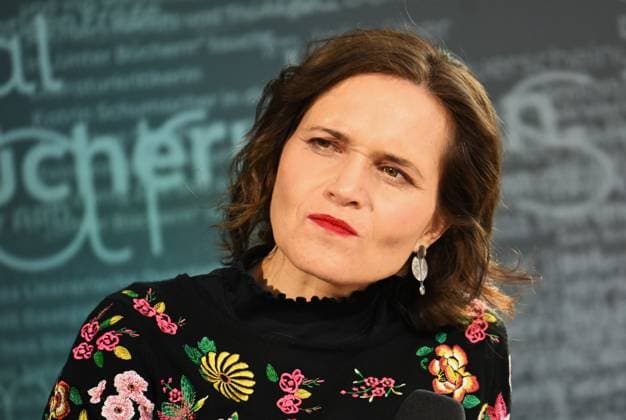 Leipziger Buchmesse, Book Fair Leipzig, Sachsen - vom 19.03. bis 22.03.2026. Erster Messetag. Katja Gasser, österreichische Redakteurin des ORF und Trägerin des Staatspreises für Literaturkritik - im Talk
