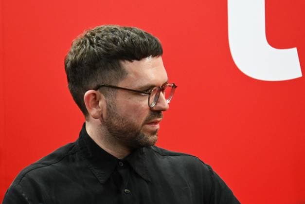 Leipziger Buchmesse, Book Fair Leipzig, Sachsen - vom 19.03. bis 22.03.2026. Erster Messetag. Autor Nicholas Potter, Buchtitel Die neue autoritäre Linke - im Talk