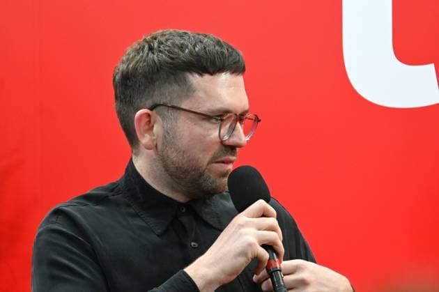 Leipziger Buchmesse, Book Fair Leipzig, Sachsen - vom 19.03. bis 22.03.2026. Erster Messetag. Autor Nicholas Potter, Buchtitel Die neue autoritäre Linke - im Talk