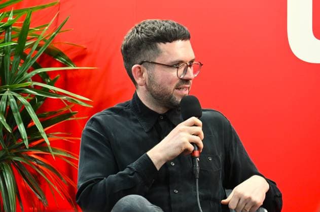 Leipziger Buchmesse, Book Fair Leipzig, Sachsen - vom 19.03. bis 22.03.2026. Erster Messetag. Autor Nicholas Potter, Buchtitel Die neue autoritäre Linke - im Talk