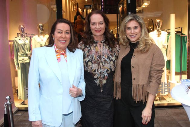 Martina Buckenmaier (CEO Riani), Natalia Woerner and Mona Buckenmaier (Head of Business Development Riani) during the Riani Store Opening Event at Hohe Bleichen 17 on March 19, 2026 in Hamburg, Germany Riani Store opening event in Hamburg, Germany
