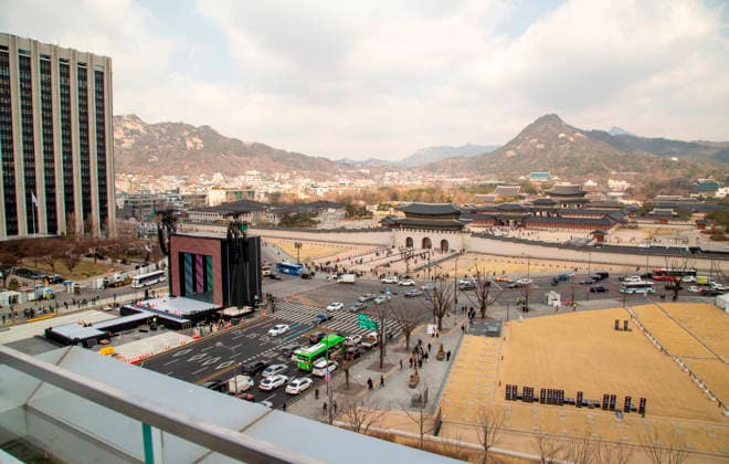 BTS s upcoming comeback concert, Mar 20, 2026 : The stage for BTS s comeback concert in front of Gwanghwamun, the main gate of Gyeongbok Palace in central Seoul, South Korea. BTS s comeback concert will be held at Gwanghwamun Square on March 21, a day after the K-Pop boy band released its fifth full-length album, ARIRANG .  aflo_324180632