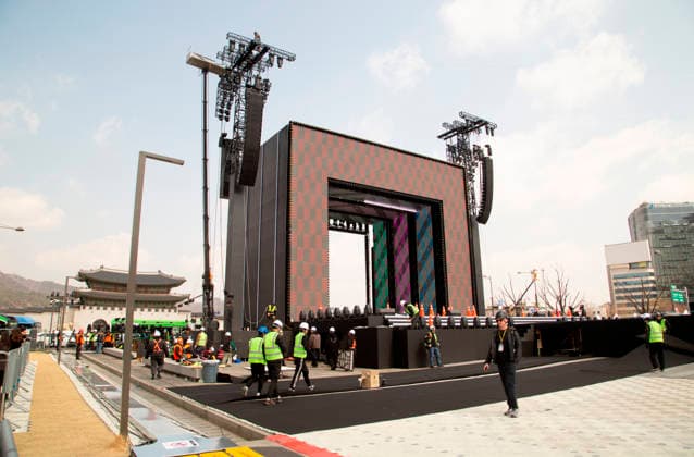 BTS s upcoming comeback concert, Mar 20, 2026 : The stage for BTS s comeback concert in front of Gwanghwamun, the main gate of Gyeongbok Palace in central Seoul, South Korea. BTS s comeback concert will be held at Gwanghwamun Square on March 21, a day after the K-Pop boy band released its fifth full-length album, ARIRANG .  aflo_324180796