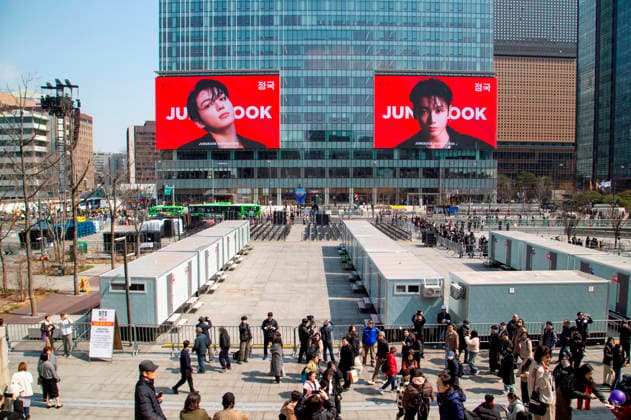 BTS s upcoming comeback concert, Mar 20, 2026 : The venue for BTS s comeback concert at Gwanghwamun Square in central Seoul, South Korea. BTS s comeback concert will be held on March 21, a day after the K-Pop boy band released its fifth full-length album, ARIRANG .  aflo_324181243
