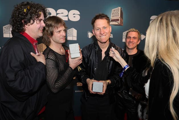 19. Swiss Music Awards 2026 Schweizer Rockpopband Hecht, Gewinner in den Kategorien Best Group, Best Live Act, Best Streaming Artist und Best Hit. Verleihung der 19. Swiss Music Awards am 19.03.2026 im Hallenstadion Zürich. Kanton Zürich, Schweiz.